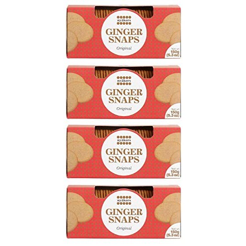 Nyakers Original Swedish Ginger Snaps 5.3 Ounce Pack Of 4 In I