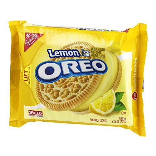 Oreo Sandwich Cookies - Lemon Creme - 15.25 Ounces Pack Of 2