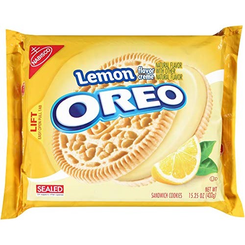 Oreo Sandwich Cookies - Lemon Creme - 15.25 Ounces Pack Of 2