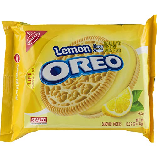 Oreo Sandwich Cookies - Lemon Creme - 15.25 Ounces Pack Of 2