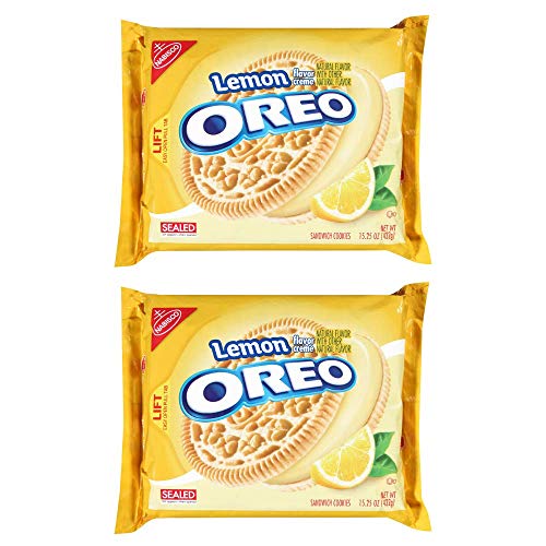 Oreo Sandwich Cookies - Lemon Creme - 15.25 Ounces Pack Of 2