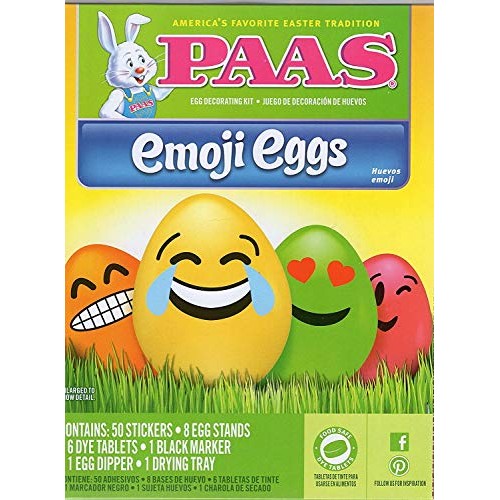 Paas Spring Hatchling And Emoji Eggs, Egg Decorating Kits Pack Of 2