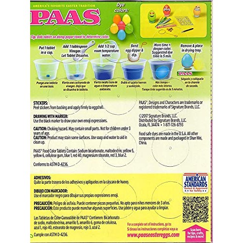 Paas Spring Hatchling And Emoji Eggs, Egg Decorating Kits Pack Of 2