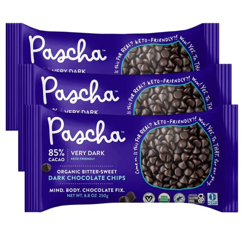 Pascha Organic Bitter Sweet Chocolate Baking Chips 85% Cacao, UT...