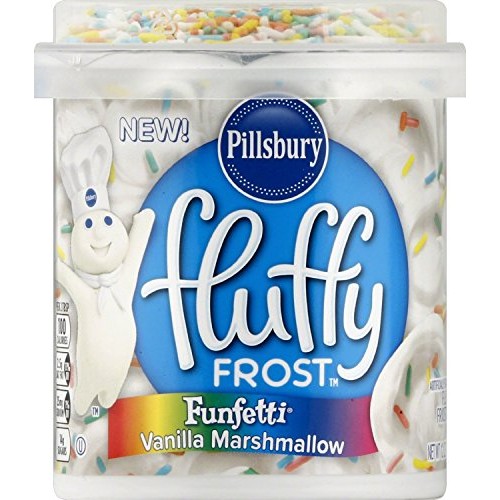 Pillsbury Funfetti Vanilla Flavored Fluffy Frosting Marshmallow,
