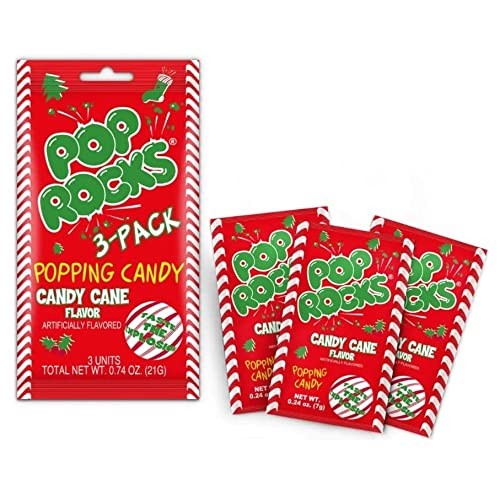 Pop Rocks Candy Cane Flavored Popping Candy Christmas Edition Li...