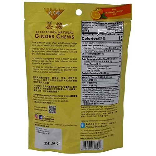 Prince Of Peace Natural Ginger Chews 4 Flavor Variety - 1 Each