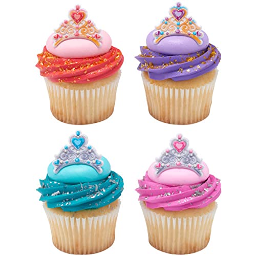 Princess Crown Tiara Cupcake Toppers Baking Supplies Favors Cake