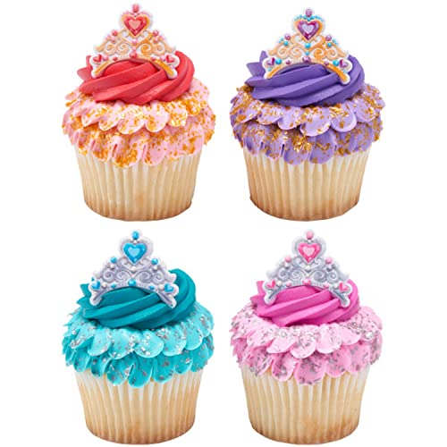 Princess Crown Tiara Cupcake Toppers Baking Supplies Favors Cake