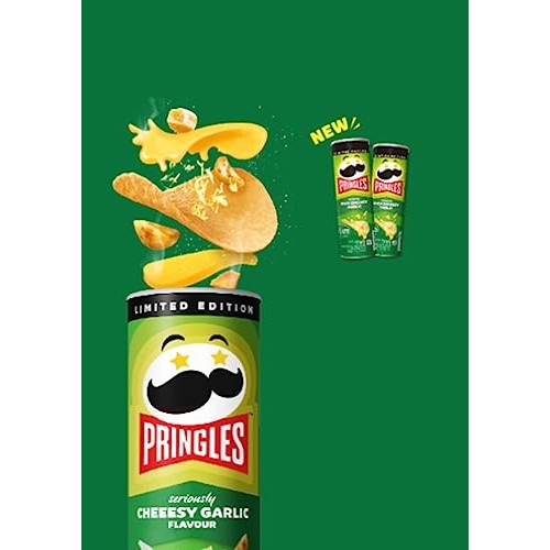 Pringles Limited Edition Seriously Cheesy Garlic 97g x 2 Cans