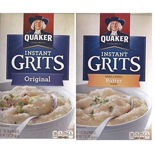 Quaker Instant Grits - Kosher Bundle Of 4 Boxes Of 1 Oz Packages
