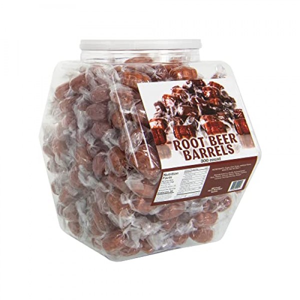 Root Beer Barrels Hard Candy Bulk Tub, 300 Pieces | Old Fashione...