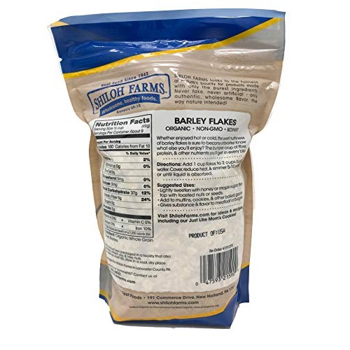 Shiloh Farms - Organic Barley Flakes 16 Ounce - 2 Pack