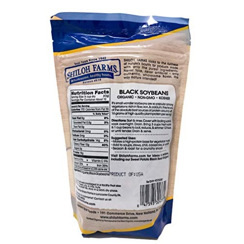 Shiloh Farms - Organic Black Soybeans 2 Pack - 15 Ounce Each