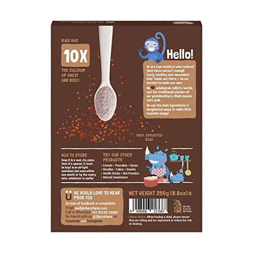 Slurrp Farm Sprouted Ragi Powder |100% Natural Ragi Flour/Nachni...