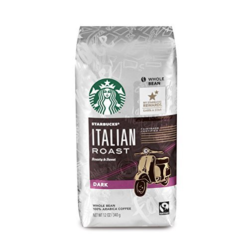 Starbucks Italian Roast Dark Roast Whole Bean Coffee, 12-Ounce B