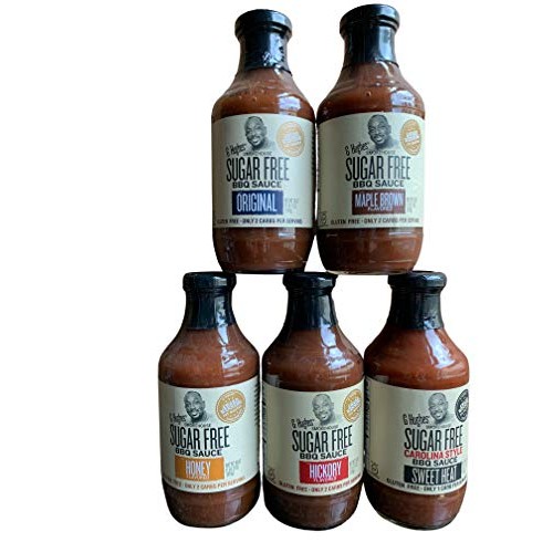 Sugar Free Gluten Free Bbq Sauce Bundle: Five 18 Oz Bottles One