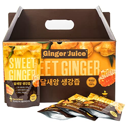 Sweet Honey GINGER JUICE 4 oz per Pack, 30 Packs 생강쥬스, Produ...