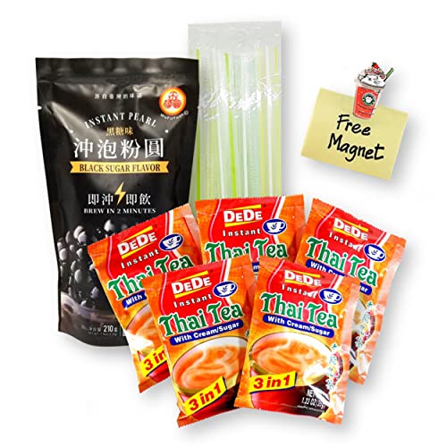 Tasty Kitchen Bubble Tea DIY Boba Thai Iced Tea Kit with 5 DeDe ...