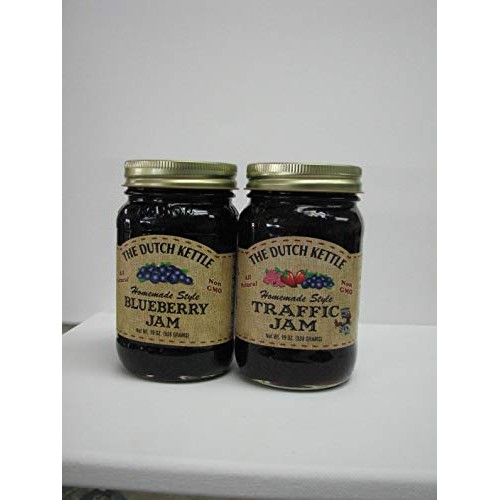 The Dutch Kettle Blueberry Jam &Amp; Traffic Jam 19 Oz Jar