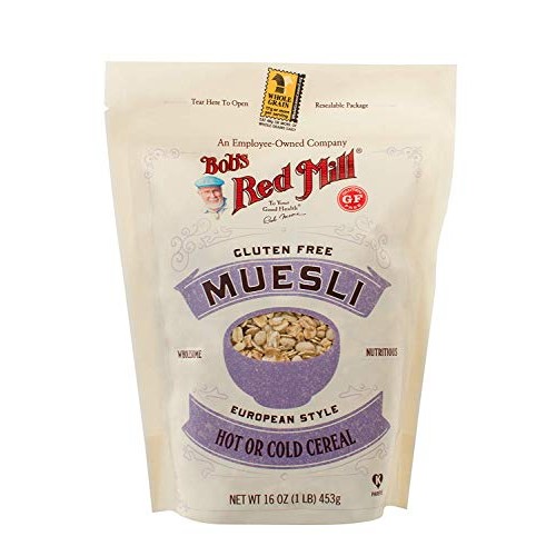 Bobs Red Mill Resealable Gluten Free Muesli Cereal, 16 Oz And Bo