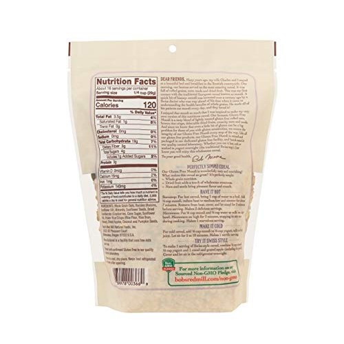 Bobs Red Mill Resealable Gluten Free Muesli Cereal, 16 Oz And Bo