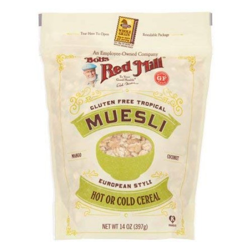 Bobs Red Mill Resealable Gluten Free Muesli Cereal, 16 Oz And Bo