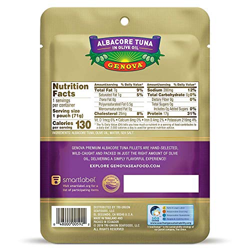 Genova Premium Albacore Tuna In Olive Oil With Sea Salt, Wild Ca