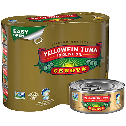 Genova Yellowfin Tuna In Olive Oil, 5 Ounce Can Pack Of 8