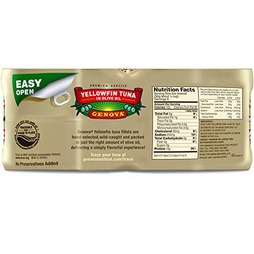 Genova Tonno Solid Light Yellowfin Tuna In Olive Oil, Each 4 Co