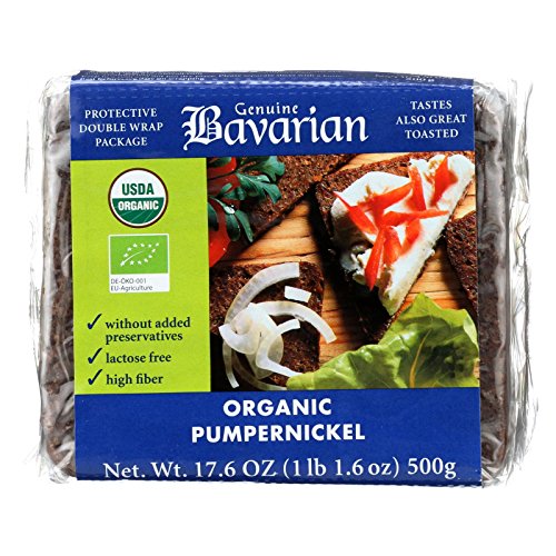 Genuine Bavarian Organic Pumpernickel Bread 17.6 Oz 6 Packages