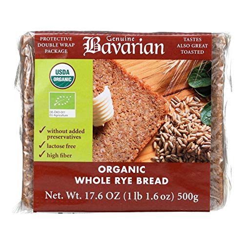 Genuine Bavarian Organic Whole Rye Bread, 17.6 Ounce - 6 Per Case.