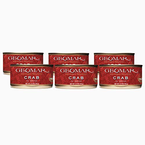 Crab In Brine By Geomar – 5.3 Ounce Canned Meat – Ready To Eat H