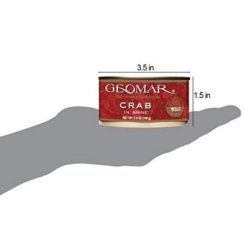 Crab In Brine By Geomar – 5.3 Ounce Canned Meat – Ready To Eat H