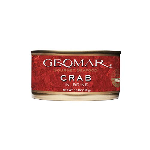 Crab In Brine By Geomar – 5.3 Ounce Canned Meat – Ready To Eat H