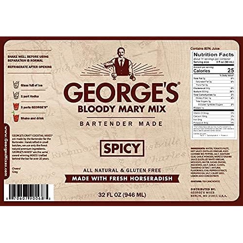 Georges Spicy Bloody Mary Cocktail Mix 32 Oz