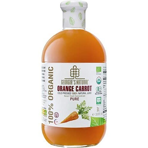 Georgia’s Natural Organic Carrot Juice – All-Natural, Cold Press...