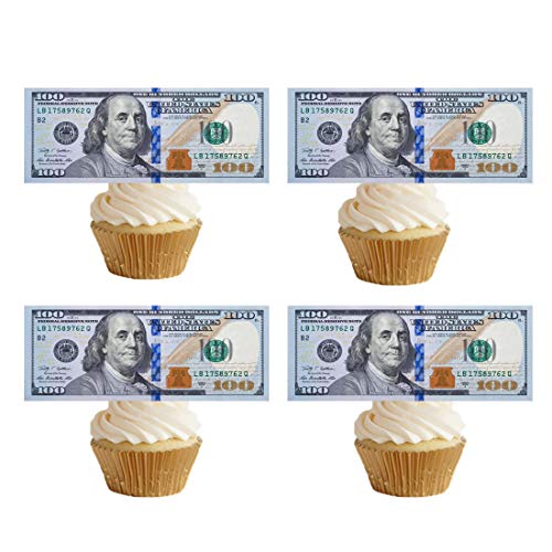 Georld 20 Precut 100 Dollar Bill Edible Money Image Wafer Paper