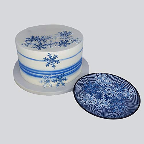 Georld 36Pcs Edible Wafer Snowflakes Cake Topper Cupcake Toppers