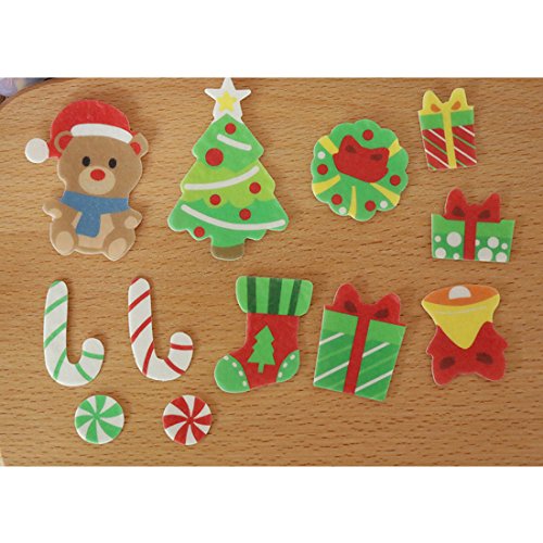 Georld 48 Pcs Wafer Edible Christmas Paper Party Cake &Amp; Cupcake