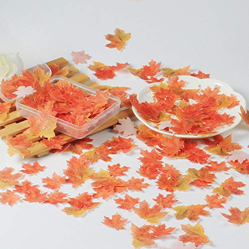 Georld Set Of 36 Edible Fall Leaves Gold Leaf Cake Decorations,