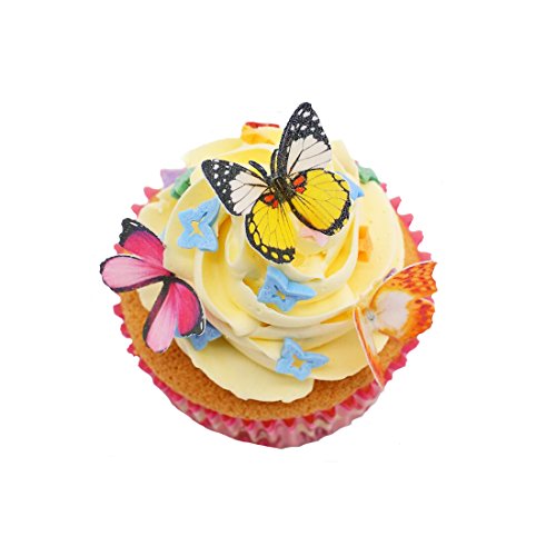 Georld Set Of 48 Piece 1.77 Edible Butterflies Cake &Amp; Cupcake T