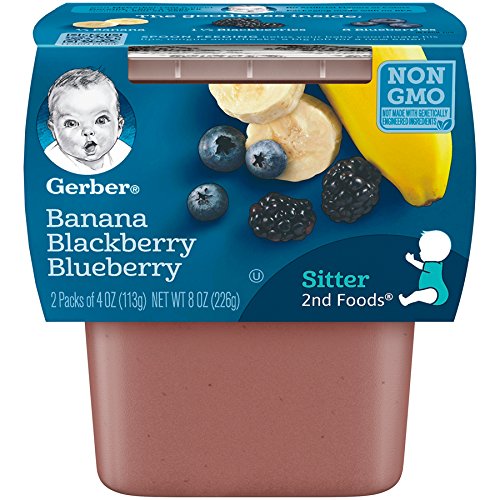 Gerber 2Nd Foods Banana &Amp; Mixed Berry, 4 Ounce Tubs, 2 Count Pa
