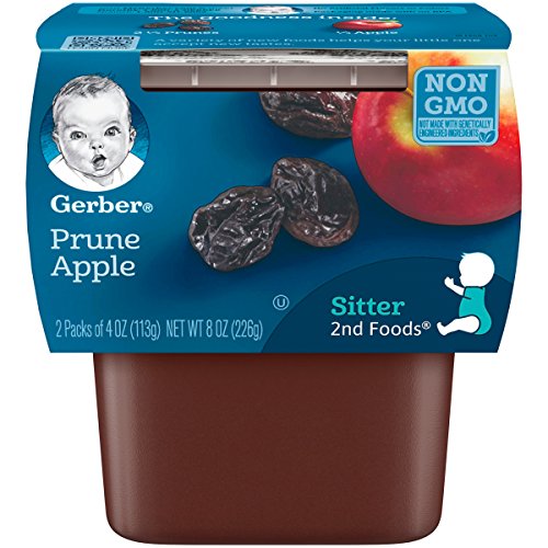 Gerber 2Nd Foods Prunes With Apple, 4 Ounce Tubs, 2 Count Pack