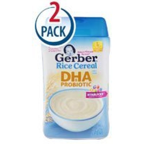 Gerber Rice Cereal Dha &Amp; Probiotic Cereal 8 Oz Pack Of 2
