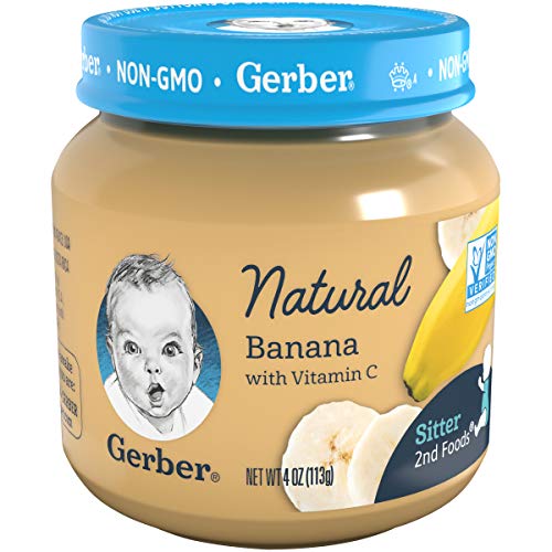 Gerber 2Nd Foods Baby Food Jars, Natural Banana, 4 Ounce Pack