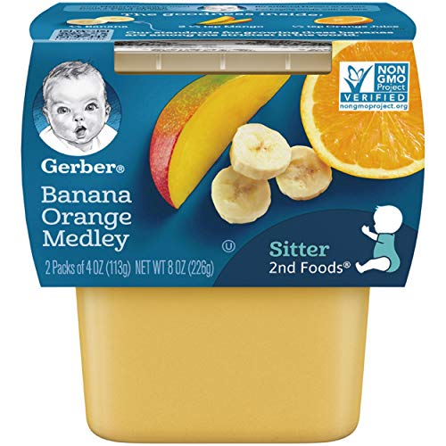 Gerber 2Nd Foods Fruits - Banana Orange Medley - 4 Oz - 2 Ct - 8