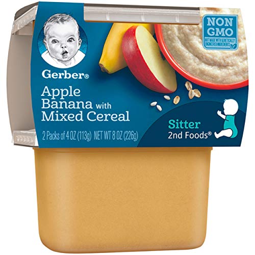 Gerber 2Nd Foods, Apple &Amp; Banana With Mixed Cereal Pureed Baby F