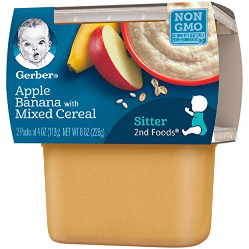 Gerber 2Nd Foods, Apple &Amp; Banana With Mixed Cereal Pureed Baby F