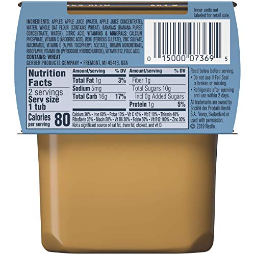 Gerber 2Nd Foods Apple Banana With Oatmeal Cereal Pack Of 8